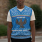 Equatorial Guinea Christmas Knitted V-Neck Vest Nzalang Noel Eagle Flag Snowflakes - African Pride