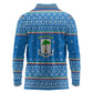 Equatorial Guinea Christmas Long Sleeve Polo Shirt Nzalang Noel Eagle Flag Snowflakes - African Pride