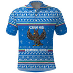 Equatorial Guinea Christmas Polo Shirt Nzalang Noel Eagle Flag Snowflakes - African Pride
