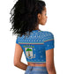 Equatorial Guinea Christmas Raglan Cropped T shirt Nzalang Noel Eagle Flag Snowflakes - African Pride