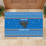 Equatorial Guinea Christmas Rubber Doormat Nzalang Noel Eagle Flag Snowflakes - African Pride