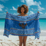Equatorial Guinea Christmas Sarong Nzalang Noel Eagle Flag Snowflakes - African Pride