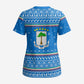 Equatorial Guinea Christmas Scrub Top Nzalang Noel Eagle Flag Snowflakes - African Pride