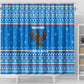 Equatorial Guinea Christmas Shower Curtain Nzalang Noel Eagle Flag Snowflakes - African Pride