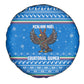 Equatorial Guinea Christmas Spare Tire Cover Nzalang Noel Eagle Flag Snowflakes - African Pride