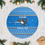 Equatorial Guinea Christmas Tree Skirt Nzalang Noel Eagle Flag Snowflakes - African Pride