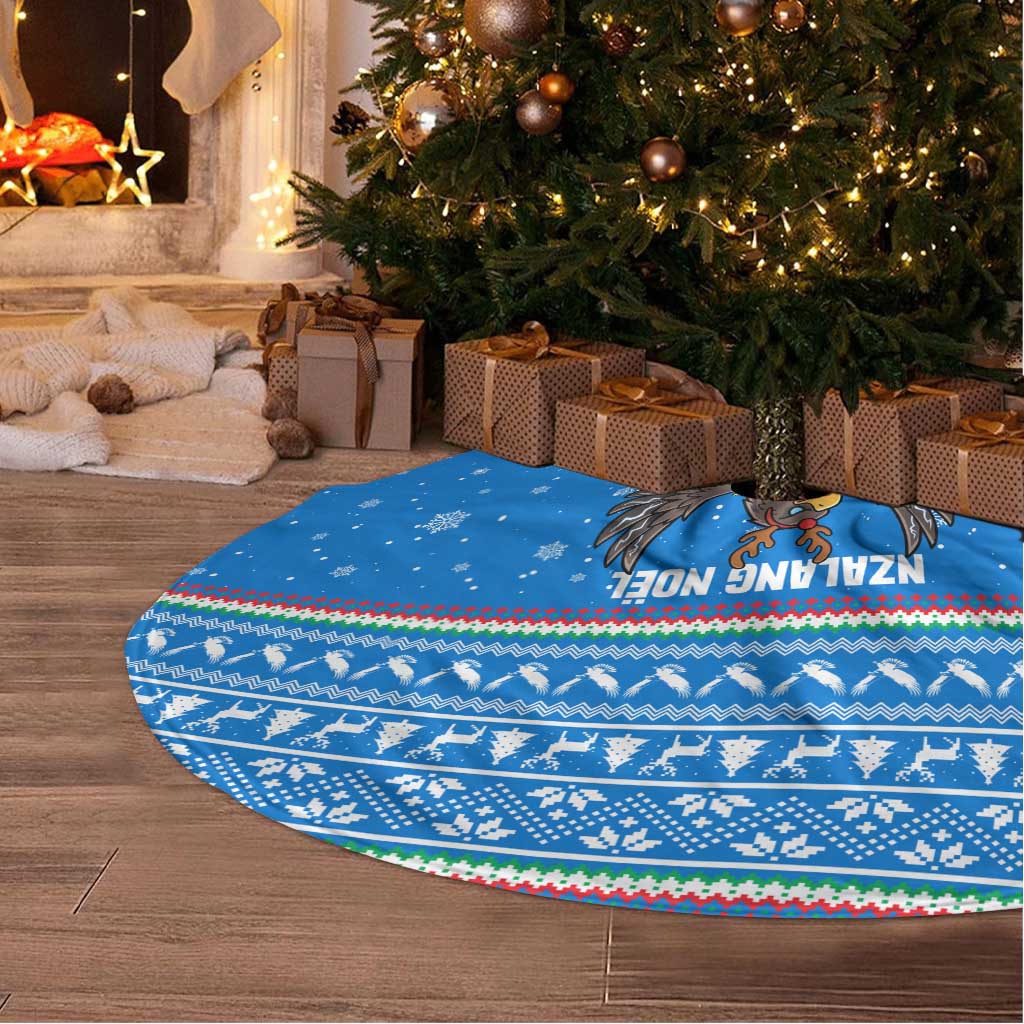Equatorial Guinea Christmas Tree Skirt Nzalang Noel Eagle Flag Snowflakes - African Pride