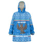 Equatorial Guinea Christmas Wearable Blanket Hoodie Nzalang Noel Eagle Flag Snowflakes - African Pride