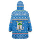 Equatorial Guinea Christmas Wearable Blanket Hoodie Nzalang Noel Eagle Flag Snowflakes - African Pride