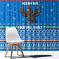 Equatorial Guinea Christmas Window Curtain Nzalang Noel Eagle Flag Snowflakes - African Pride