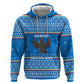 Equatorial Guinea Christmas Zip Hoodie Nzalang Noel Eagle Flag Snowflakes - African Pride