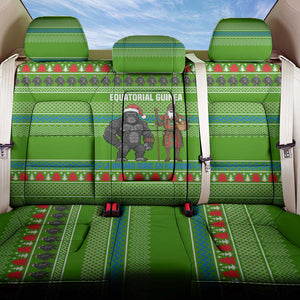 Equatorial Guinea Christmas Back Car Seat Cover Santa Gorilla Gift Basket - African Pride