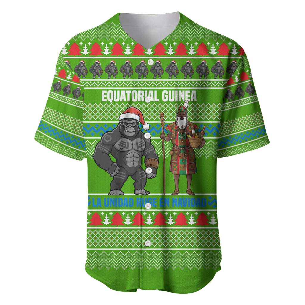 Equatorial Guinea Christmas Baseball Jersey Santa Gorilla Gift Basket - African Pride