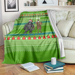 Equatorial Guinea Christmas Blanket Santa Gorilla Gift Basket - African Pride