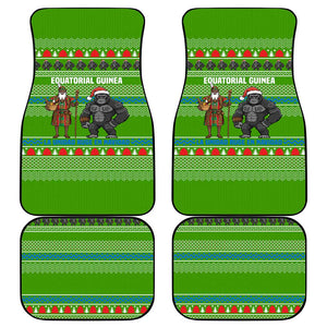 Equatorial Guinea Christmas Car Mats Santa Gorilla Gift Basket - African Pride