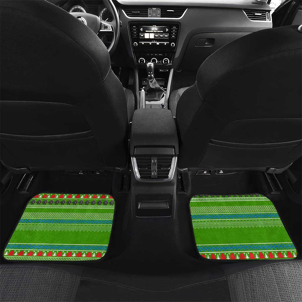 Equatorial Guinea Christmas Car Mats Santa Gorilla Gift Basket - African Pride