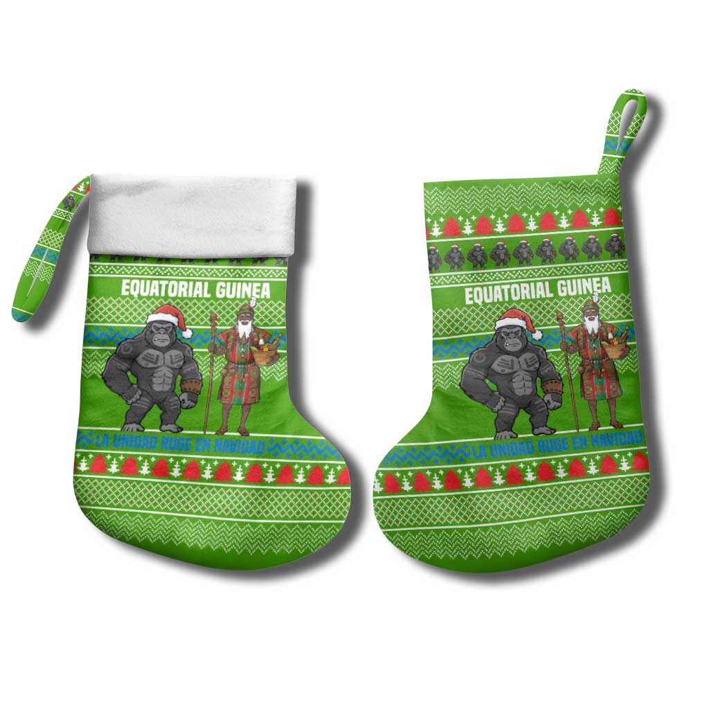 Equatorial Guinea Christmas Stocking Santa Gorilla Gift Basket - African Pride