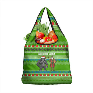 Equatorial Guinea Christmas Grocery Bag Santa Gorilla Gift Basket - African Pride