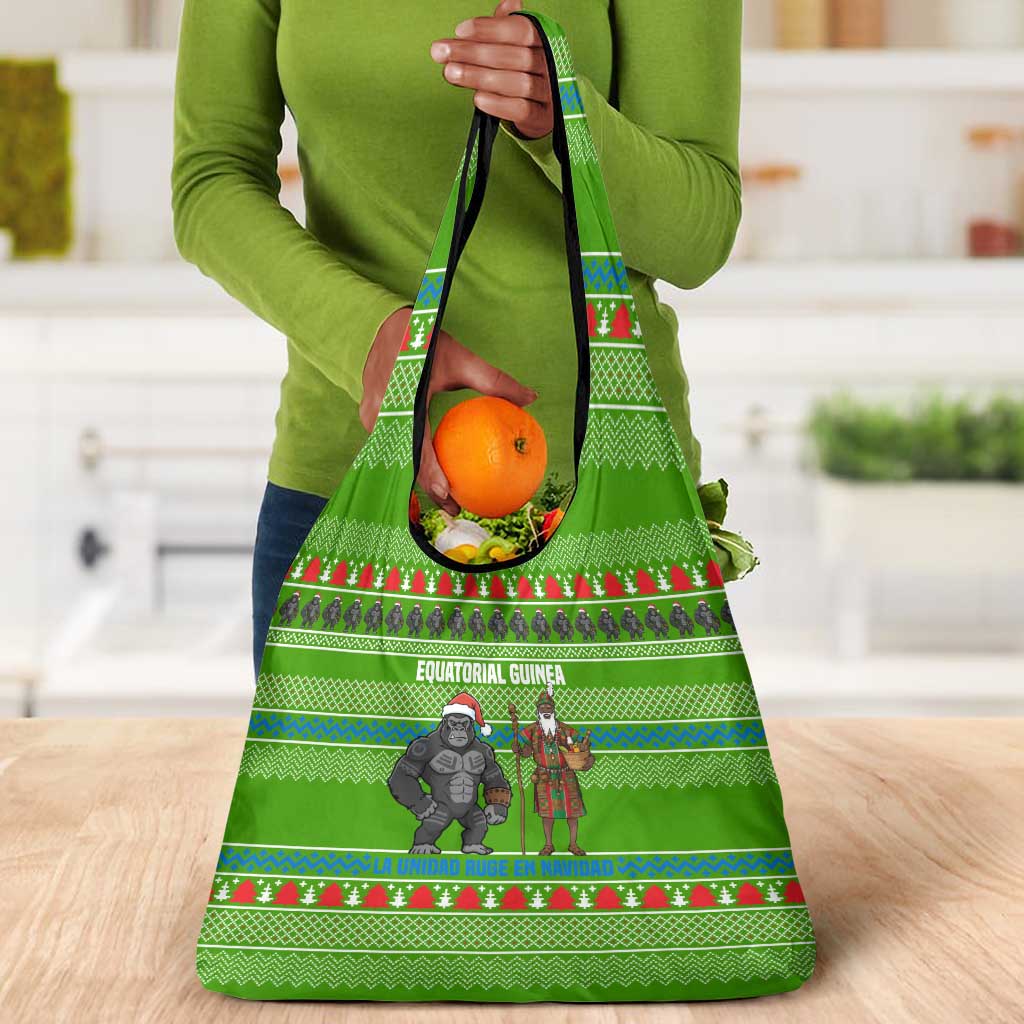 Equatorial Guinea Christmas Grocery Bag Santa Gorilla Gift Basket - African Pride