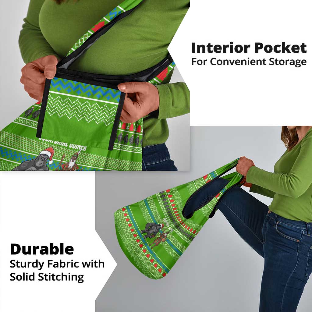 Equatorial Guinea Christmas Grocery Bag Santa Gorilla Gift Basket - African Pride