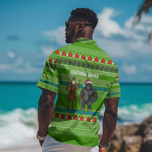 Equatorial Guinea Christmas Hawaiian Shirt Santa Gorilla Gift Basket - African Pride