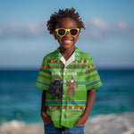 Equatorial Guinea Christmas Kid Hawaiian Shirt Santa Gorilla Gift Basket - African Pride