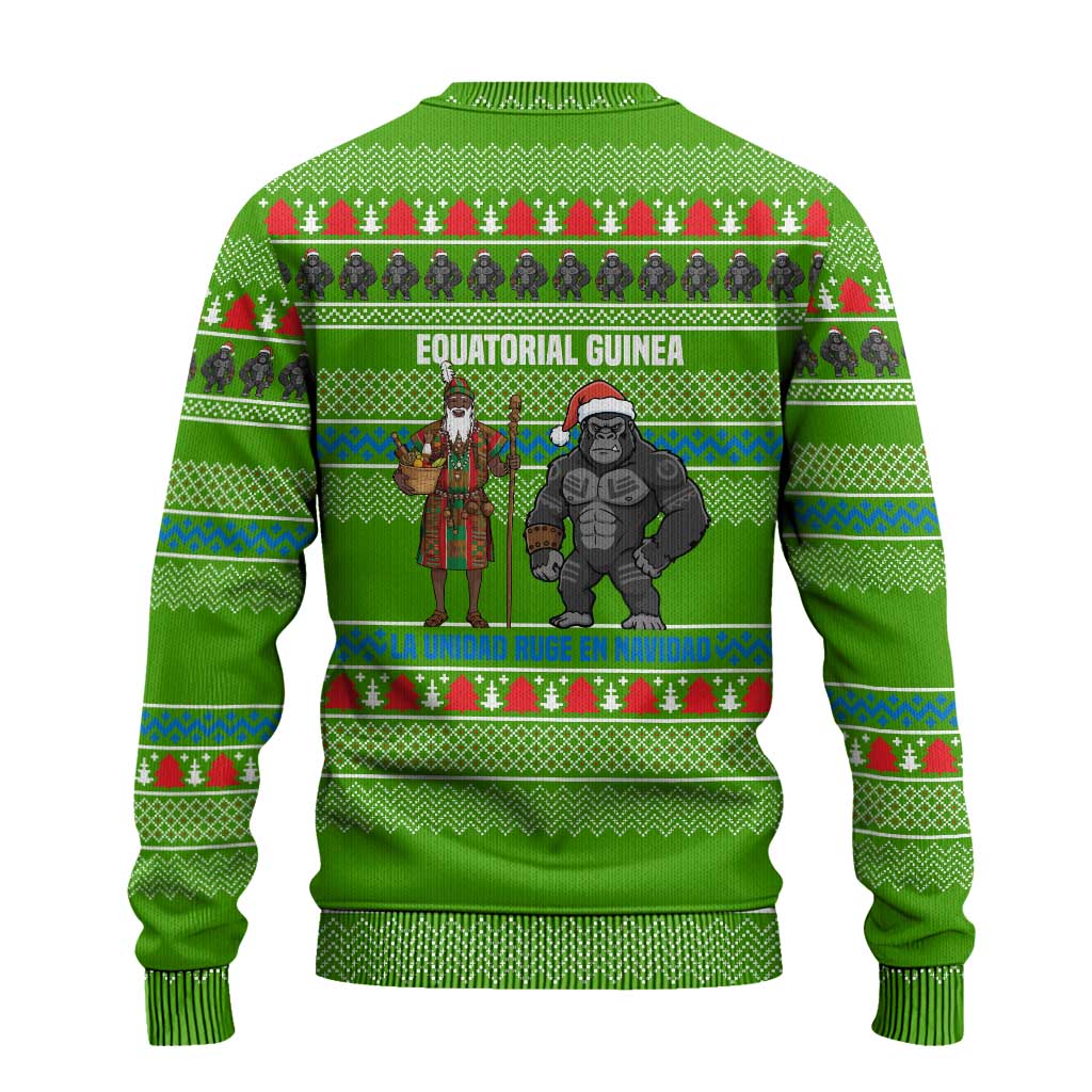 Equatorial Guinea Christmas Ugly Christmas Sweater Santa Gorilla Gift Basket - African Pride