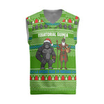 Equatorial Guinea Christmas Knitted V-Neck Vest Santa Gorilla Gift Basket - African Pride