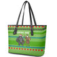 Equatorial Guinea Christmas Leather Tote Bag Santa Gorilla Gift Basket - African Pride