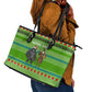 Equatorial Guinea Christmas Leather Tote Bag Santa Gorilla Gift Basket - African Pride
