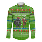 Equatorial Guinea Christmas Long Sleeve Button Shirt Santa Gorilla Gift Basket - African Pride