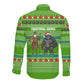 Equatorial Guinea Christmas Long Sleeve Button Shirt Santa Gorilla Gift Basket - African Pride