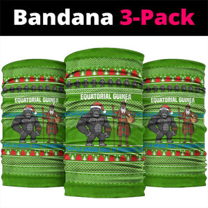 Equatorial Guinea Christmas Neck Gaiter Santa Gorilla Gift Basket - African Pride