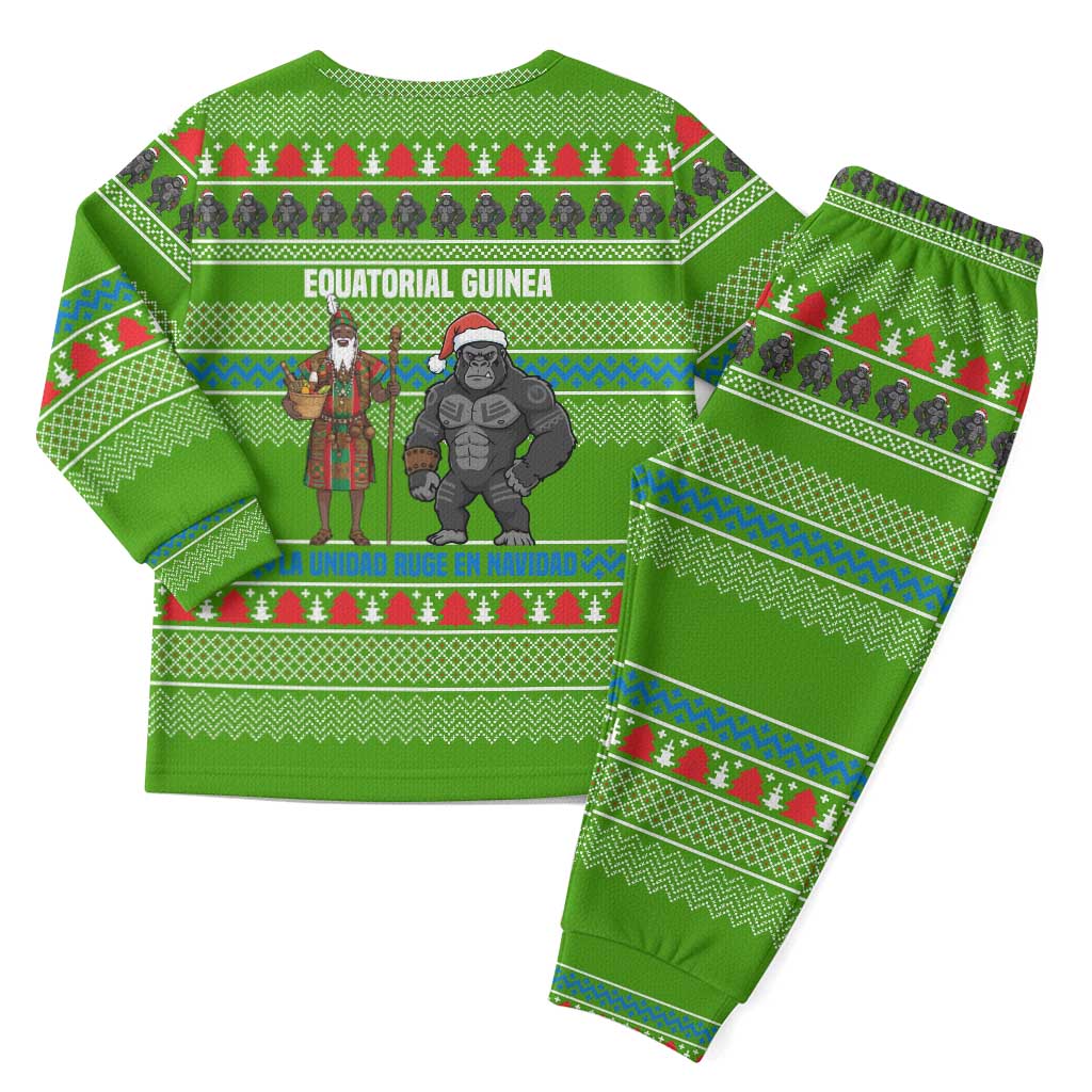 Equatorial Guinea Christmas Pajama Set Santa Gorilla Gift Basket - African Pride