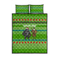 Equatorial Guinea Christmas Quilt Bed Set Santa Gorilla Gift Basket - African Pride