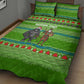 Equatorial Guinea Christmas Quilt Bed Set Santa Gorilla Gift Basket - African Pride