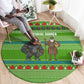 Equatorial Guinea Christmas Round Carpet Santa Gorilla Gift Basket - African Pride
