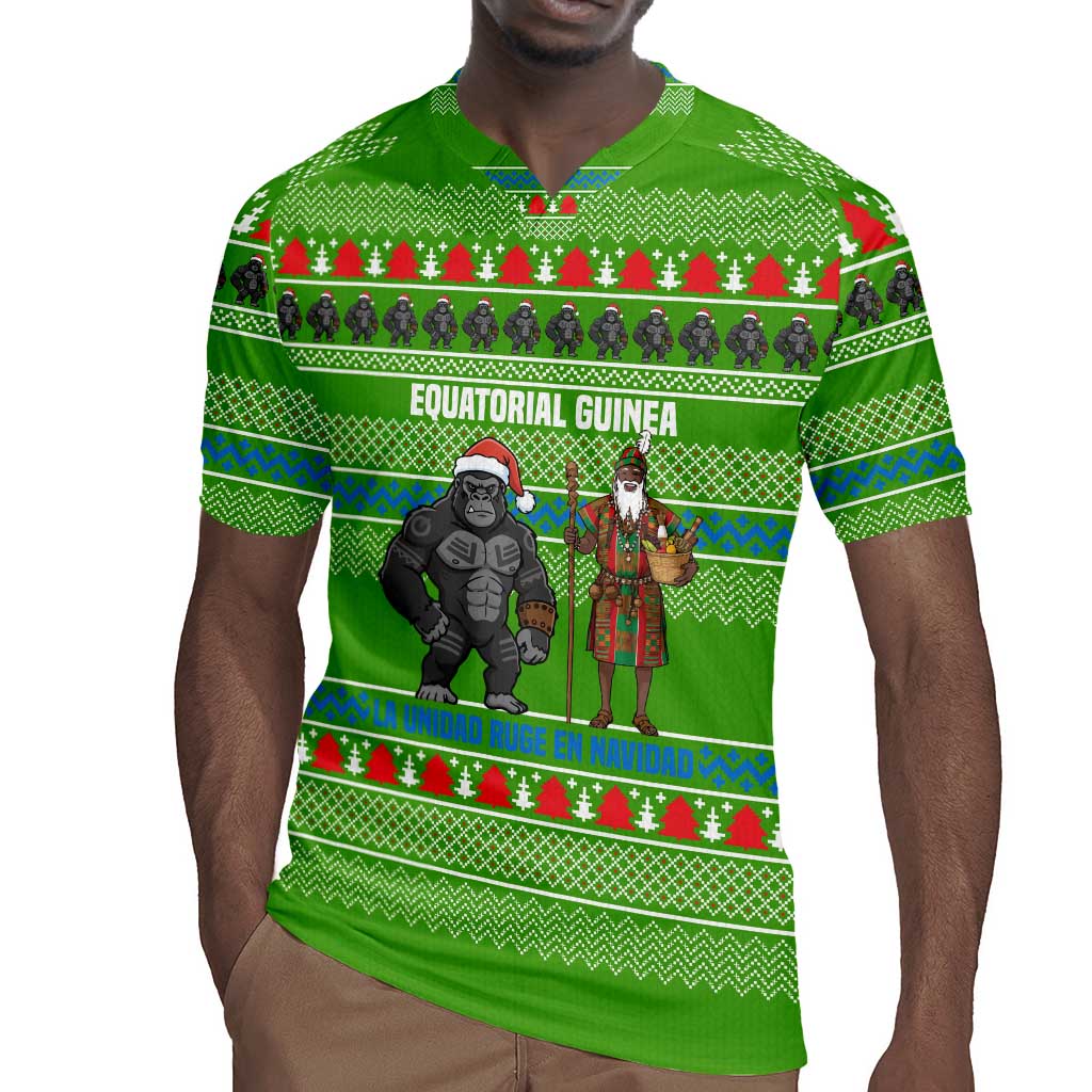 Equatorial Guinea Christmas Rugby Jersey Santa Gorilla Gift Basket - African Pride