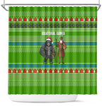 Equatorial Guinea Christmas Shower Curtain Santa Gorilla Gift Basket - African Pride