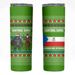 Equatorial Guinea Christmas Skinny Tumbler Santa Gorilla Gift Basket - African Pride