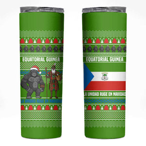 Equatorial Guinea Christmas Skinny Tumbler Santa Gorilla Gift Basket - African Pride
