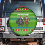 Equatorial Guinea Christmas Spare Tire Cover Santa Gorilla Gift Basket - African Pride