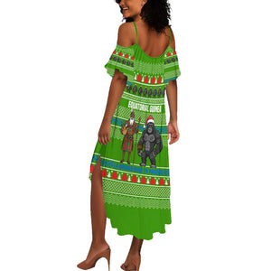 Equatorial Guinea Christmas Summer Maxi Dress Santa Gorilla Gift Basket - African Pride