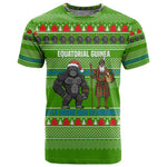 Equatorial Guinea Christmas T shirt Santa Gorilla Gift Basket - African Pride