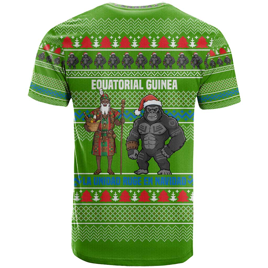 Equatorial Guinea Christmas T shirt Santa Gorilla Gift Basket - African Pride