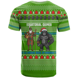 Equatorial Guinea Christmas T shirt Santa Gorilla Gift Basket - African Pride