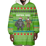 Equatorial Guinea Christmas Wearable Blanket Hoodie Santa Gorilla Gift Basket - African Pride