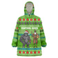 Equatorial Guinea Christmas Wearable Blanket Hoodie Santa Gorilla Gift Basket - African Pride