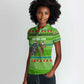 Equatorial Guinea Christmas Women Polo Shirt Santa Gorilla Gift Basket - African Pride