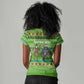 Equatorial Guinea Christmas Women V-Neck T-Shirt Santa Gorilla Gift Basket - African Pride